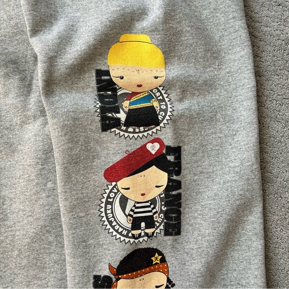 RARE Vintage Y2K Harajuku Lovers Lamb Gwen Stefani Wideleg Sweatpants - Picture 2 of 9